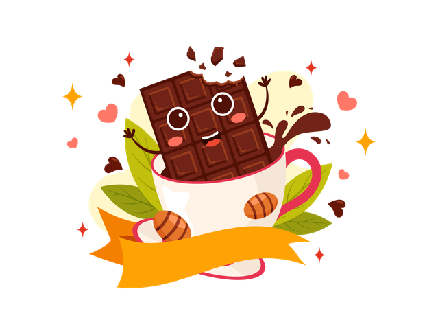 Celebración del chocolate  Ilustración