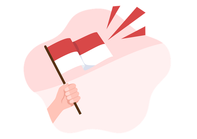 Celebración del Día de la Independencia de Indonesia  Ilustración