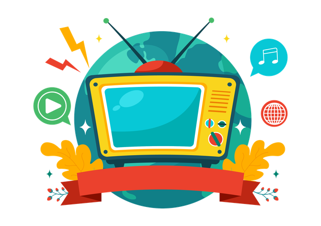 Celebración del Día de la Televisión  Ilustración
