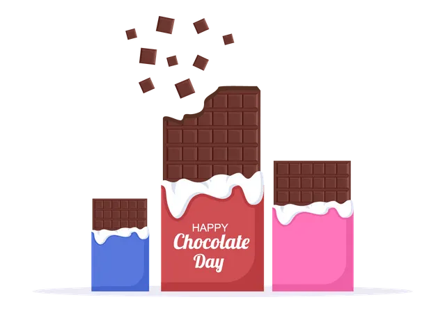 Celebración del día del chocolate  Ilustración