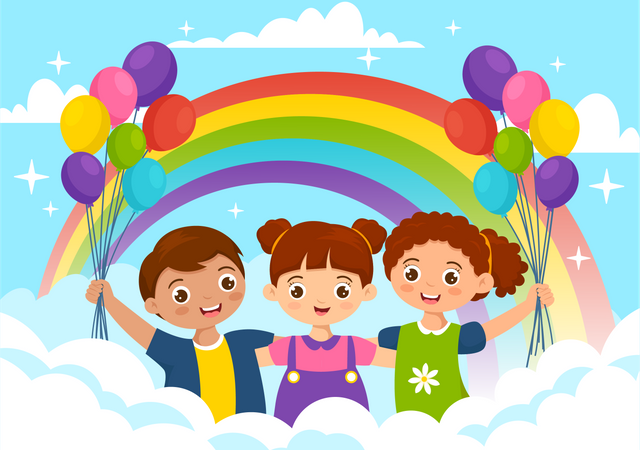 Celebración del día del niño  Ilustración