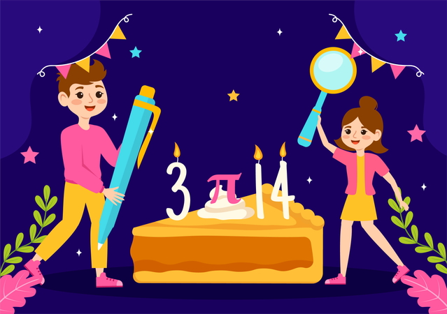 Celebración del día pi  Ilustración