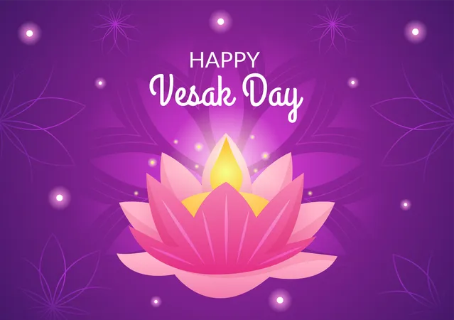 Celebración del día vesak  Ilustración