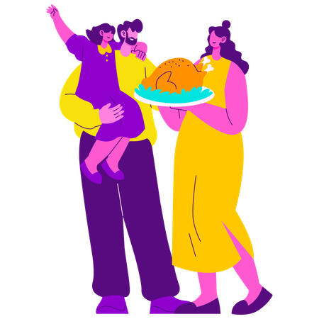 Celebración familiar  Illustration
