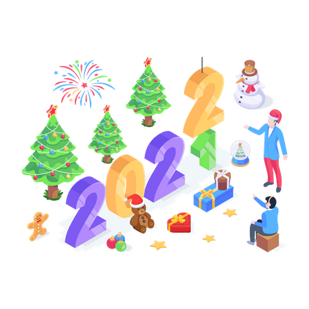 Celebraciones navideñas  Ilustración