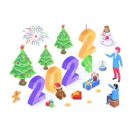 Celebraciones navideñas  Ilustración