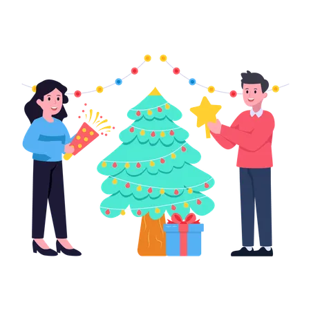 Celebraciones navideñas  Ilustración