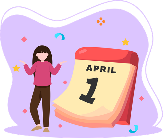 Celebrações do primeiro de abril  Ilustração