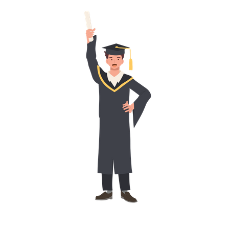 Celebrando el éxito en la educación  Ilustración
