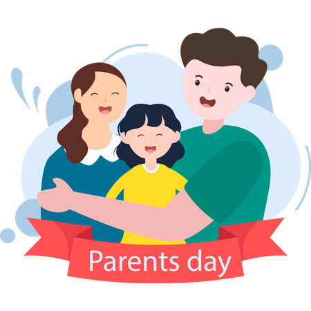 Celebrando las alegrías de la familia  Ilustración
