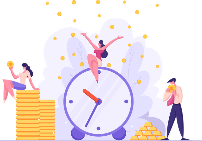 Celebrando los ingresos financieros  Ilustración