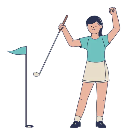 Célébrant la golfeuse  Illustration
