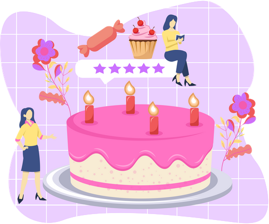 Celebrate birthday  Illustration