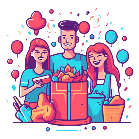 Celebrate birthday  Illustration