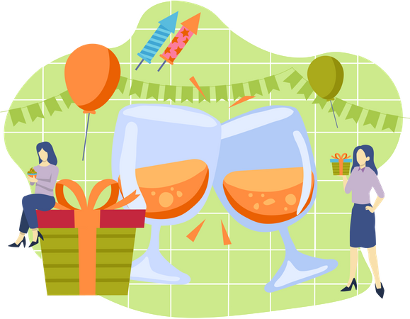 Celebrate Birthday party  Illustration