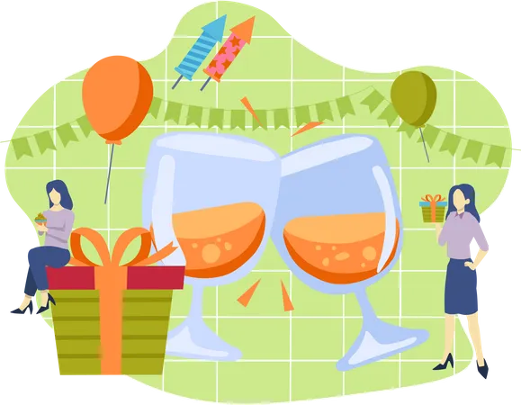 Celebrate Birthday party  Illustration