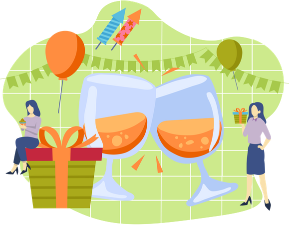 Celebrate Birthday party  Illustration