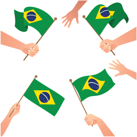 Celebrate Brazil Independence day  Illustration