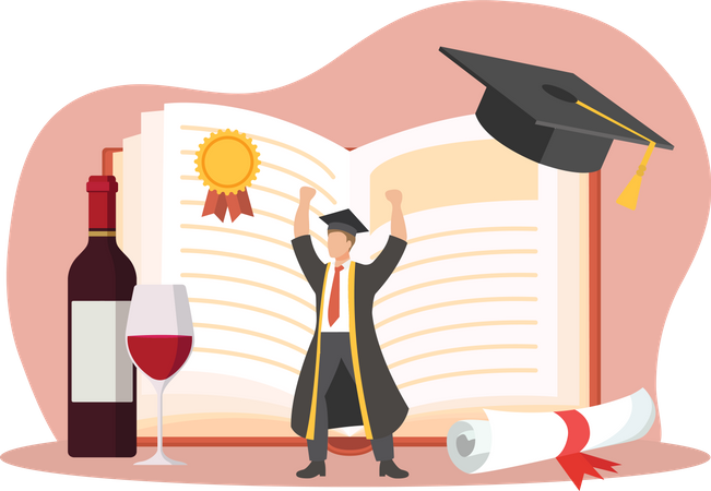 Celebrate Graduation ceremony  Illustration