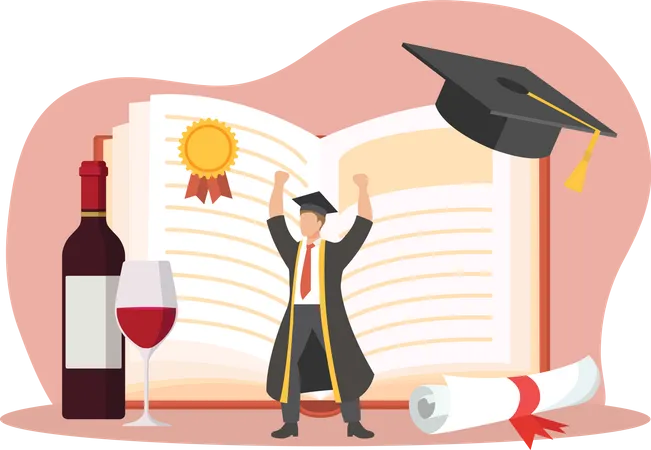 Celebrate Graduation ceremony  Illustration