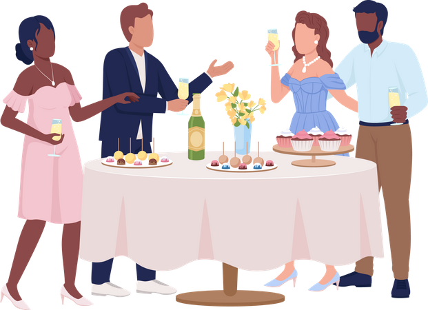 Celebrate Marriage Party Illustration