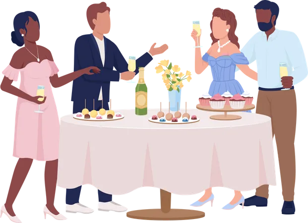 Celebrate Marriage Party  Illustration