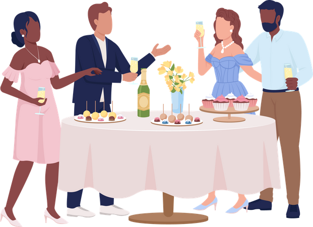 Celebrate Marriage Party  Illustration