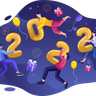 free year 2022 illustrations