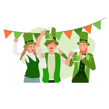 Celebrate St Patrick Day  Illustration