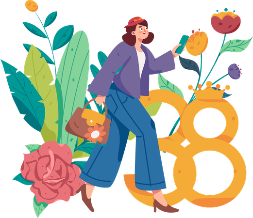 Celebrate strong woman  Illustration