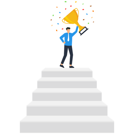 Celebrate work achievement  Illustration