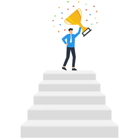 Celebrate work achievement Illustration