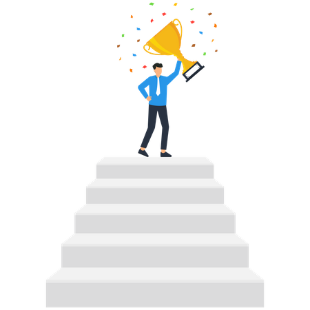 Celebrate work achievement  Illustration