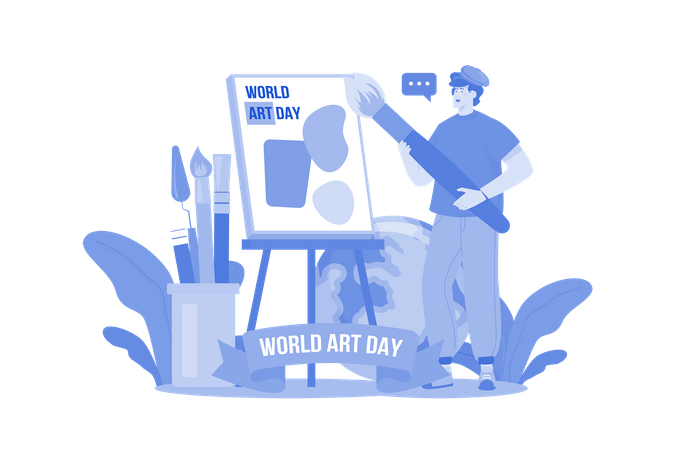 Celebrate World Art Day  Illustration
