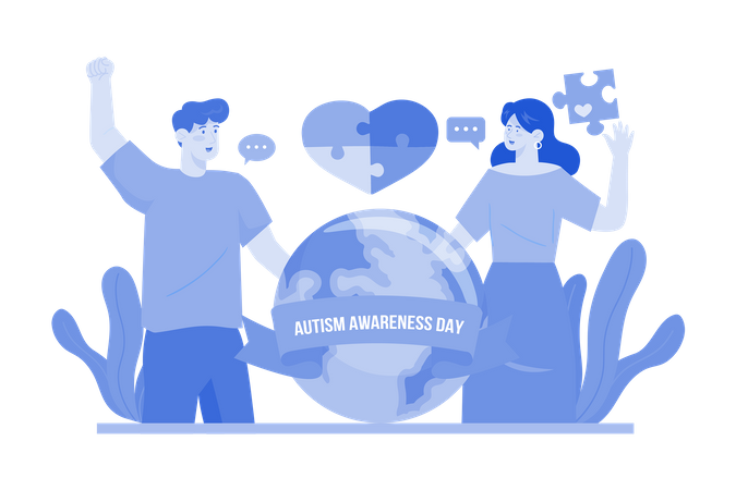 Celebrate World Autism Day  Illustration