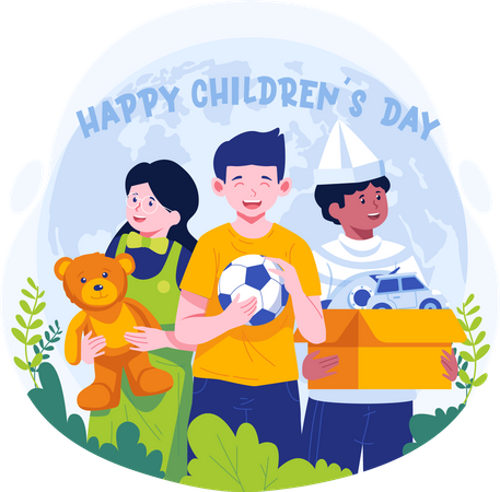 Celebrated annually in honor of children around the world  Illustration