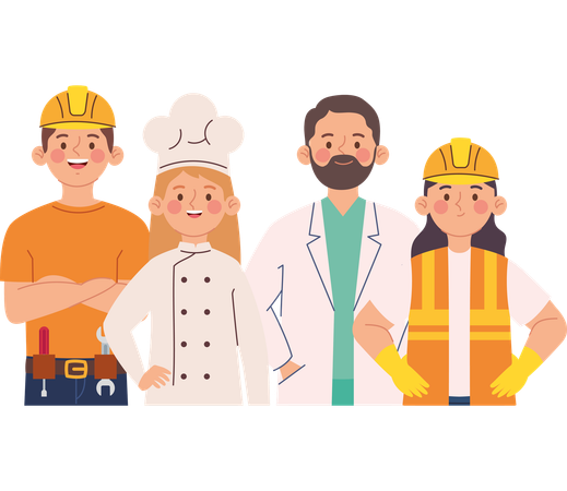 Celebrating All Workers This Labor Day  Illustration