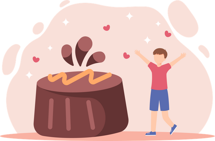 Celebrating Chocolate Day  Illustration