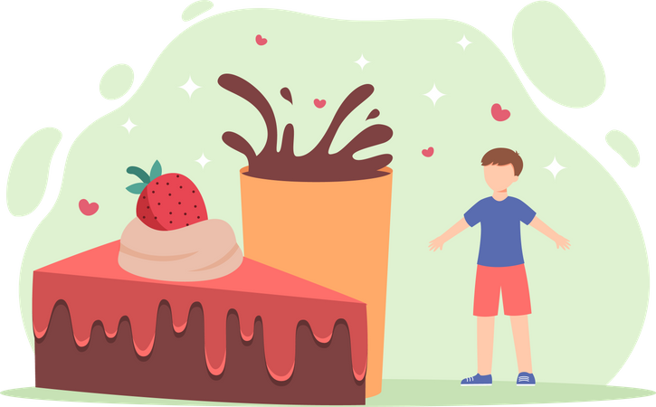 Celebrating Chocolate Day  Illustration