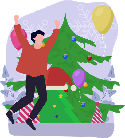 Celebrating Christmas  Illustration