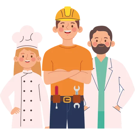 Celebrating Essential Workers on Labor Day  Illustration