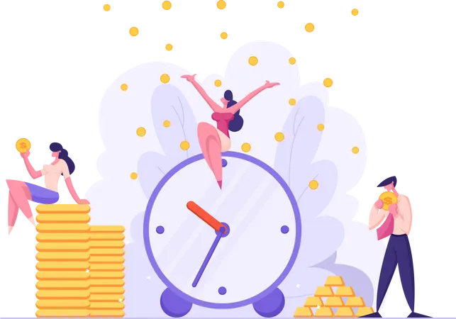 Celebrating Financial Income  Illustration