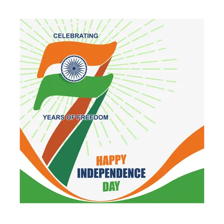 Celebrating India 77th Independence Day  Illustration