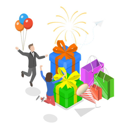 Celebrating Party  Illustration