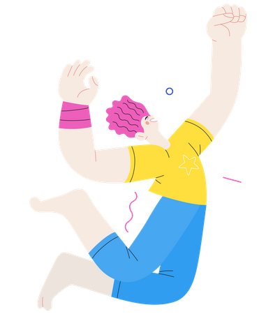 Celebrating woman  Illustration