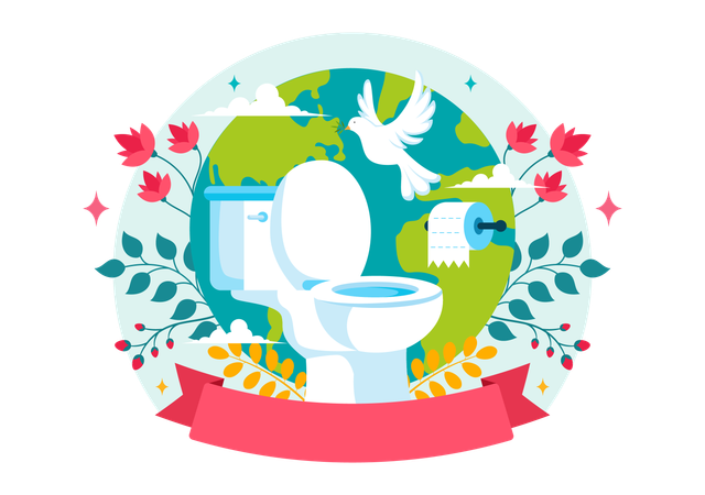 Célébration de la Journée mondiale des toilettes  Illustration