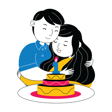 Célébration de la Saint Valentin  Illustration