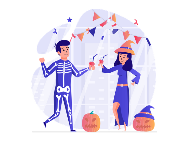 Célébration d'Halloween  Illustration