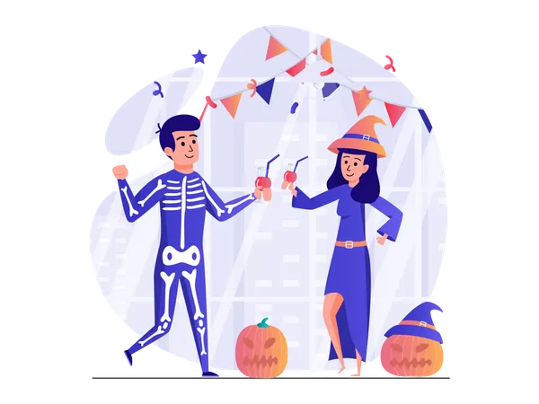 Célébration d'Halloween  Illustration