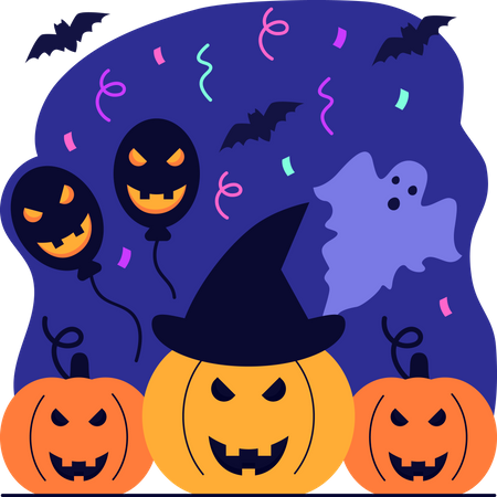 Célébration d'Halloween  Illustration